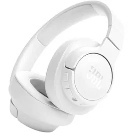 JBL Tune 720BT Auriculares Inalámbricos Bluetooth 5.3 Blanco - Sonido Pure Bass, Micrófono, 76 Horas Batería, Plegables, Con Cable de Audio - Ref: JBLT720BTWHT